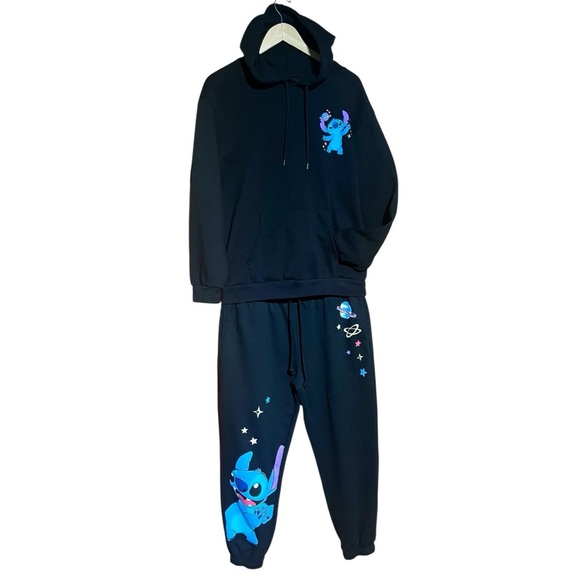 Disney STICH in Space Women's Graphic Hoodie Sweatpants Jogger Set - Picture 1 of 15